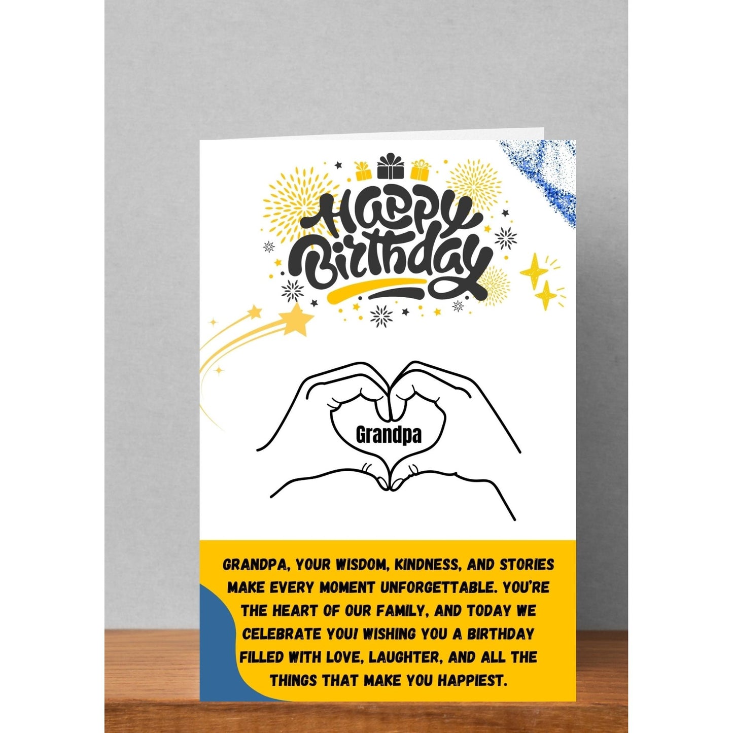 5x7 Happy Birthday- Grandpa