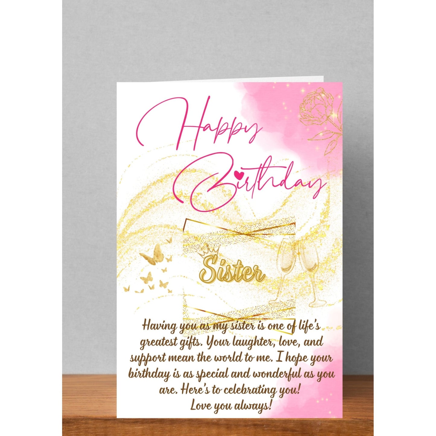 5x7 Happy Birthday- Sister