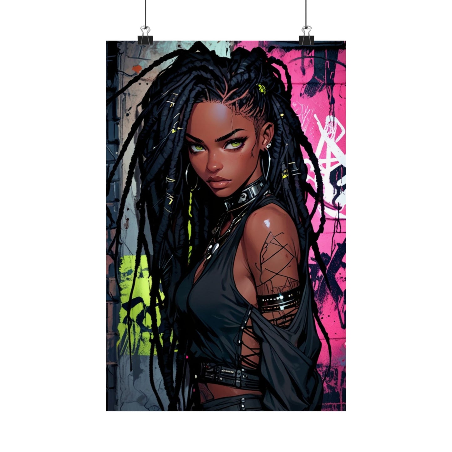 Graffiti Girl Matte Poster