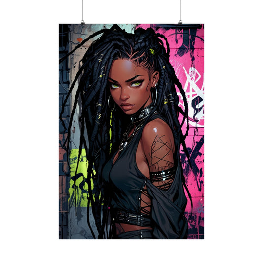 Graffiti Girl Matte Poster