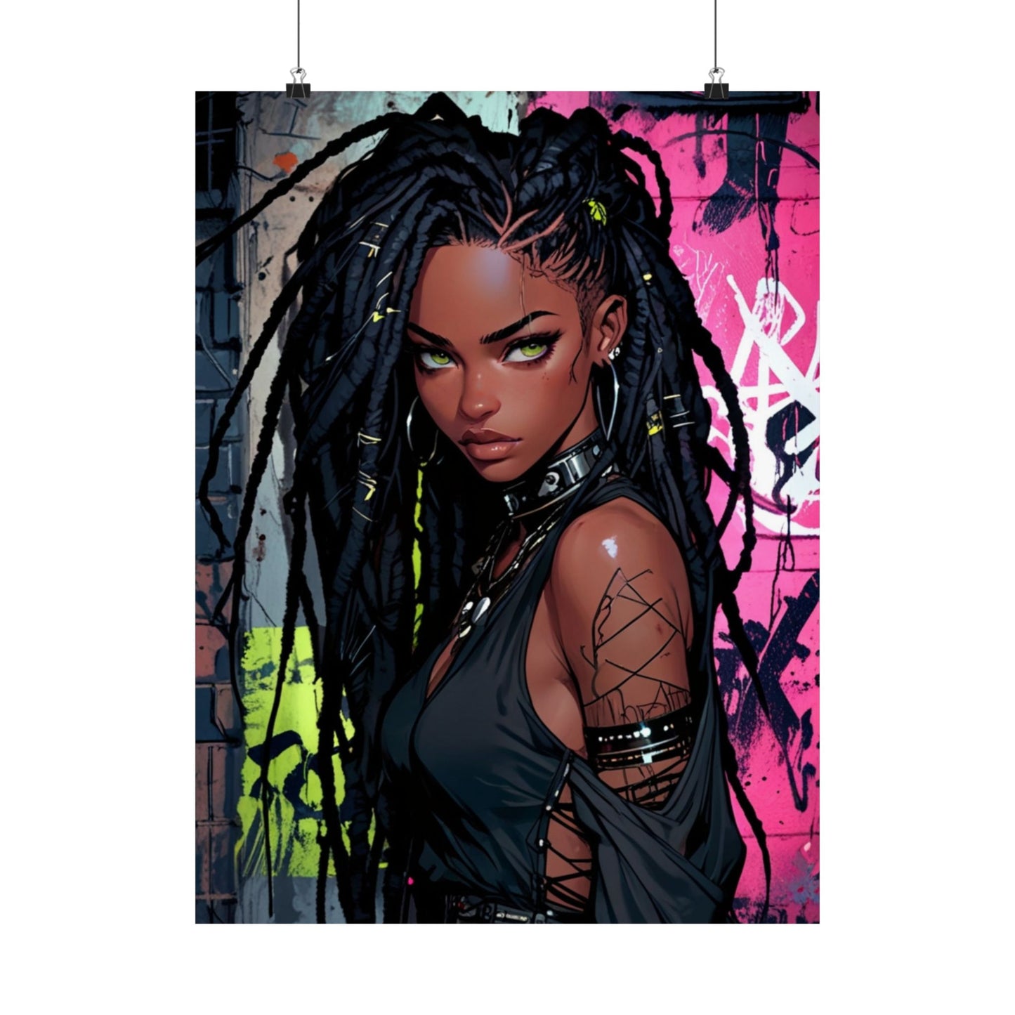 Graffiti Girl Matte Poster