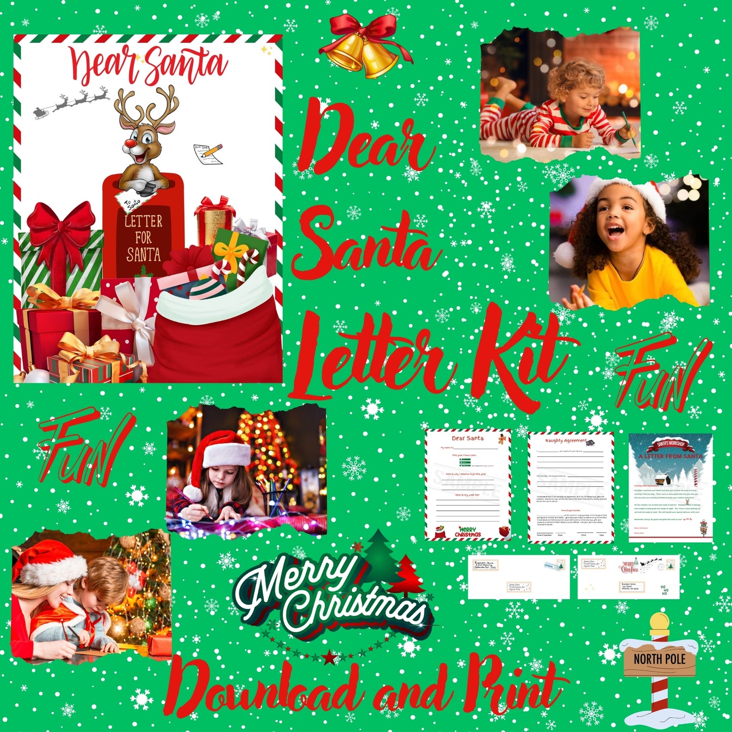 Dear Santa Printable Letter Kit