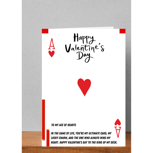 5x7 Valentine- Ace of Hearts