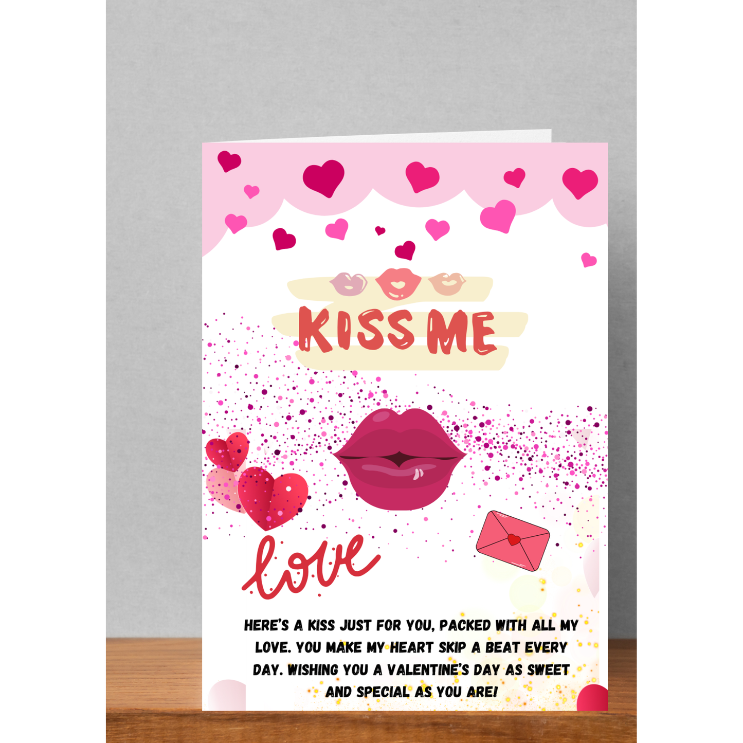 5x7 Valentine- Kiss Me