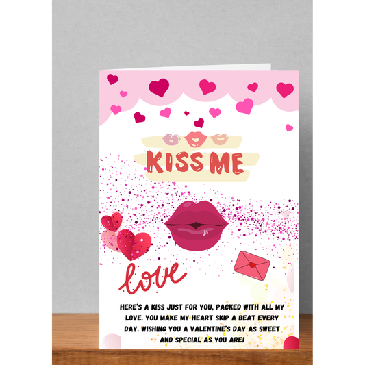 5x7 Valentine- Kiss Me