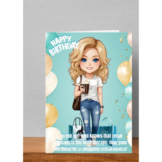 5x7 Happy Birthday- Retail Therapy