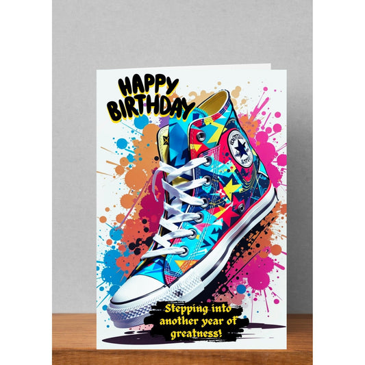 5x7 Happy Birthday- Sneaker