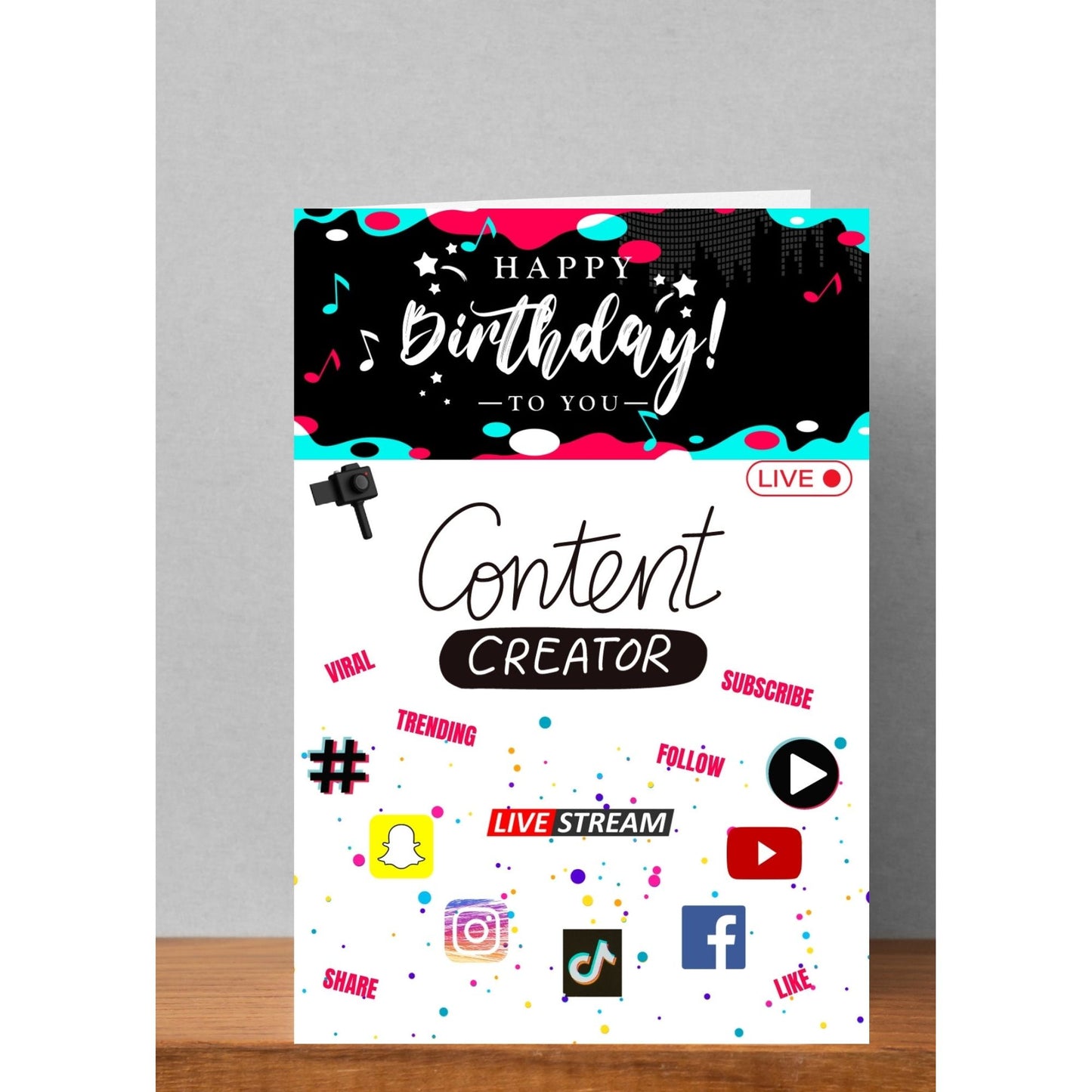 5x7 Happy Birthday- Content Creator